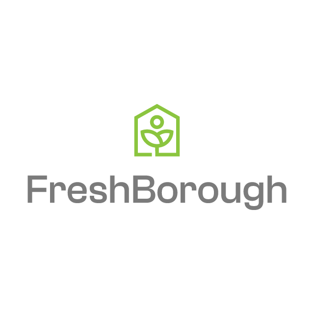 FreshBorough.com logo, a brandable .com business name for sale