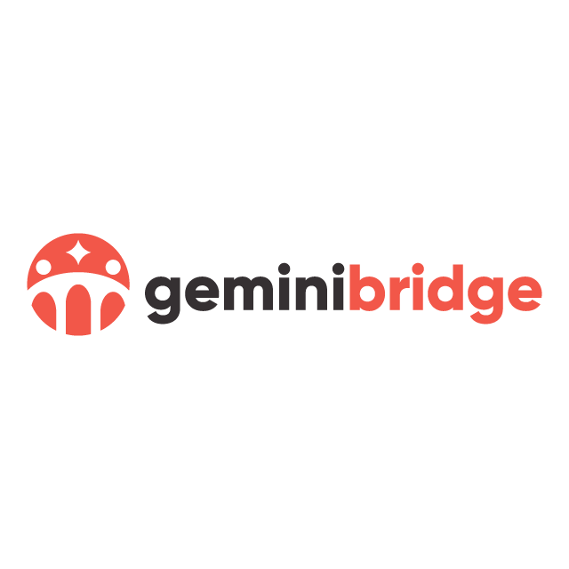 GeminiBridge.com logo, a brandable .com business name for sale