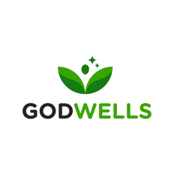 godWells.com logo, a brandable .com business name for sale