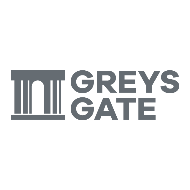 GreysGate.com logo, a brandable .com business name for sale