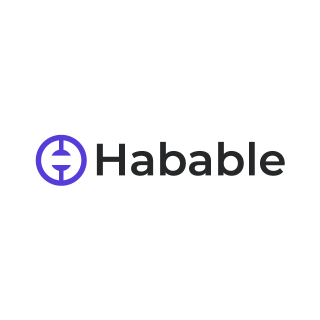 Habable.com logo, a brandable .com business name for sale