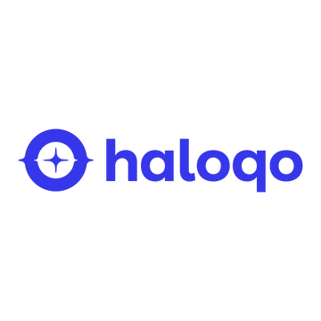 Haloqo.com logo, a brandable .com business name for sale