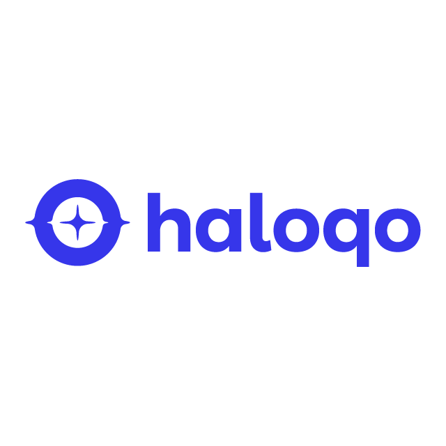 Haloqo.com logo, a brandable .com business name for sale