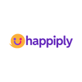 happiply.com logo, a brandable .com business name for sale