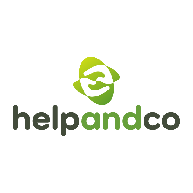 HelpAndCo.com logo, a brandable .com business name for sale