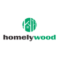 HomelyWood.com logo, a brandable .com business name for sale
