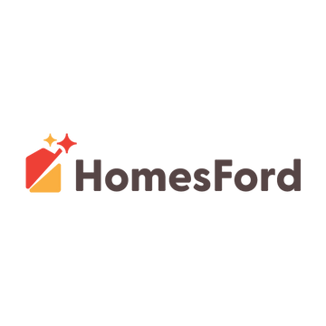 HomesFord.com logo, a brandable .com business name for sale