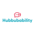 Hubbubability.com logo, a brandable .com business name for sale