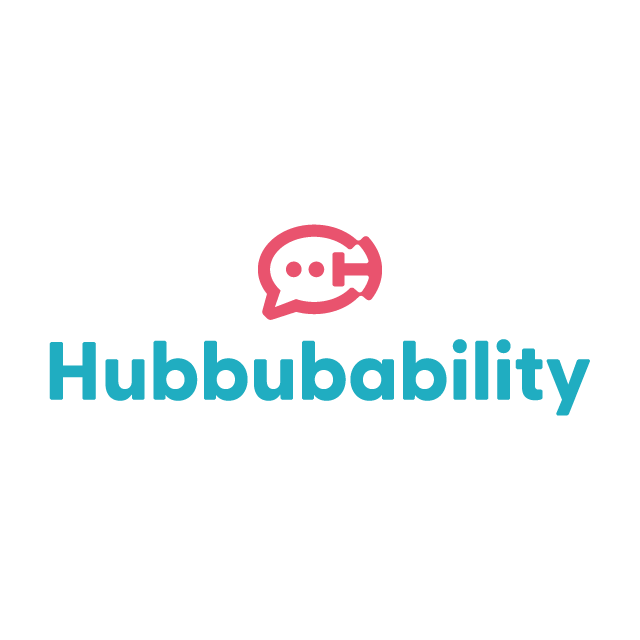 Hubbubability.com logo, a brandable .com business name for sale