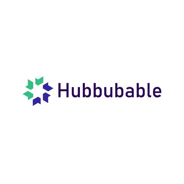 hubbubable.com logo, a brandable .com business name for sale