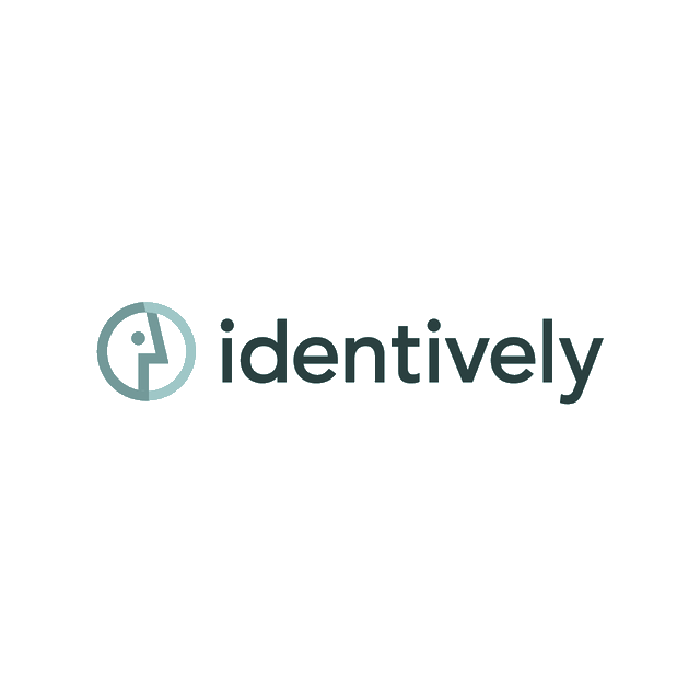 identively.com logo, a brandable .com business name for sale