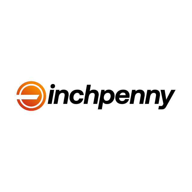 inchpenny.com logo, a brandable .com business name for sale
