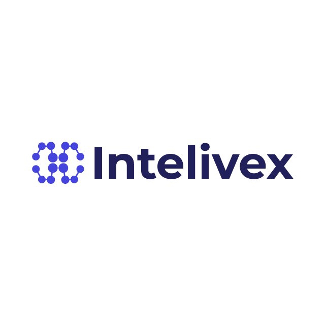 intelivex.com logo, a brandable .com business name for sale