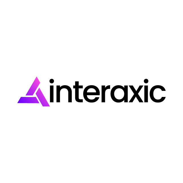 interaxic.com logo, a brandable .com business name for sale