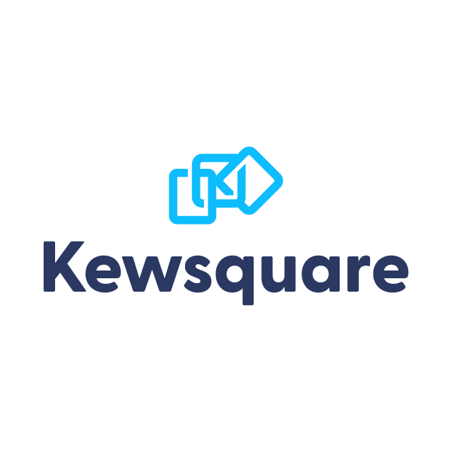 Kewsquare.com logo, a brandable .com business name for sale