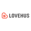 Lovehus.com logo, a brandable .com business name for sale