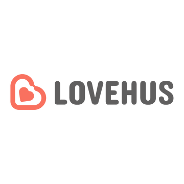 Lovehus.com logo, a brandable .com business name for sale