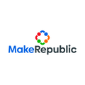 MakeRepublic.com logo, a brandable .com business name for sale