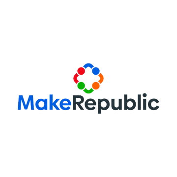 MakeRepublic.com logo, a brandable .com business name for sale