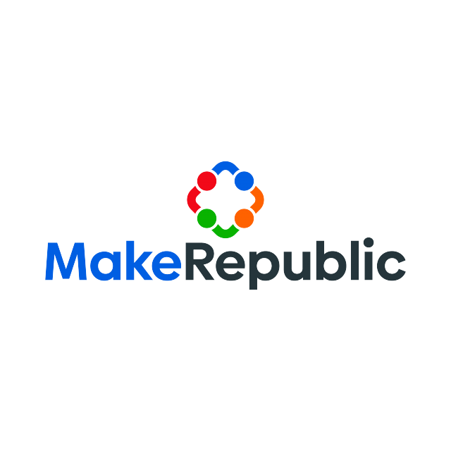 MakeRepublic.com logo, a brandable .com business name for sale