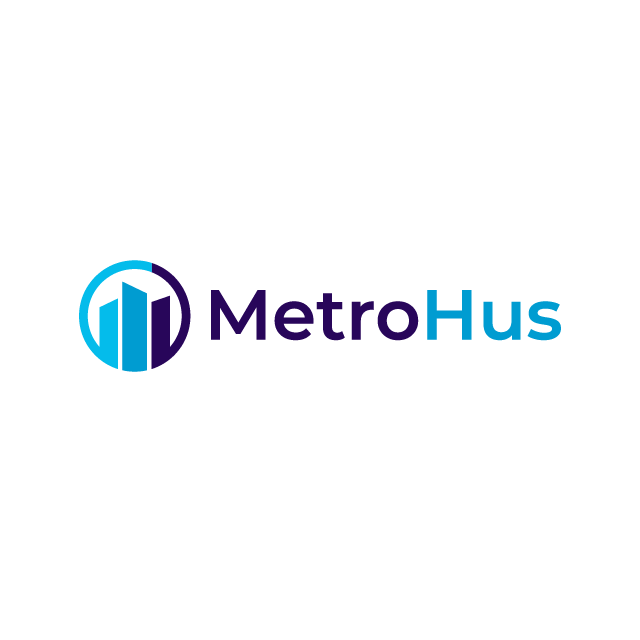 Metrohus.com logo, a brandable .com business name for sale