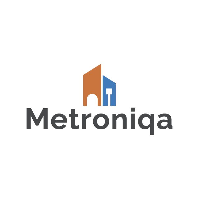 Metroniqa.com logo, a brandable .com business name for sale