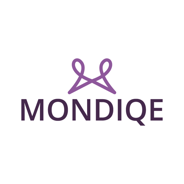 mondiqe.com logo, a brandable .com business name for sale