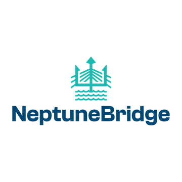 NeptuneBridge.com logo, a brandable .com business name for sale