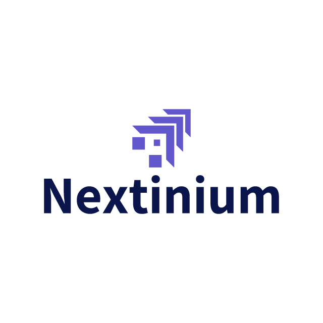 Nextinium.com logo, a brandable .com business name for sale