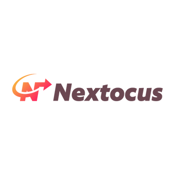 Nextocus.com logo, a brandable .com business name for sale