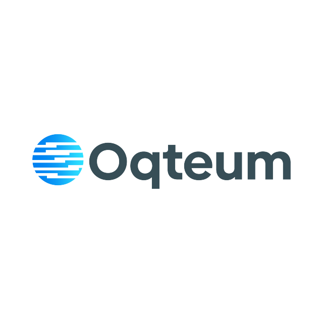 oqteum.com logo, a brandable .com business name for sale