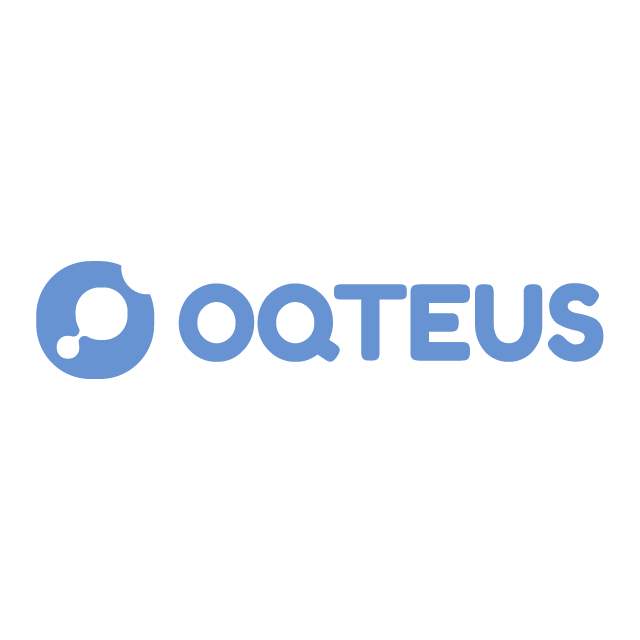 Oqteus.com logo, a brandable .com business name for sale