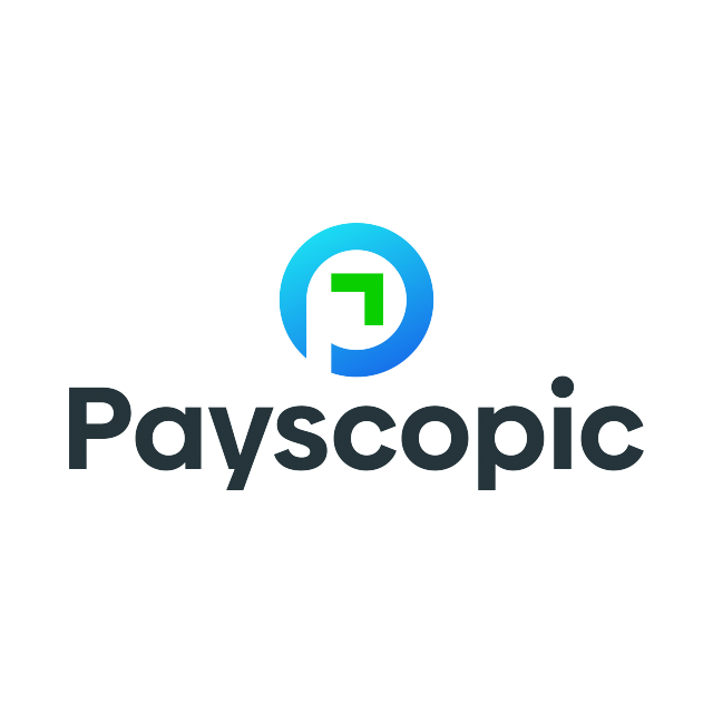 payscopic.com logo, a brandable .com business name for sale