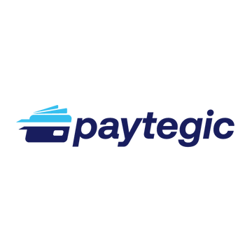 Paytegic.com logo, a brandable .com business name for sale