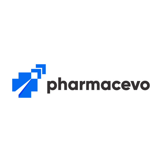 Pharmacevo.com logo, a brandable .com business name for sale