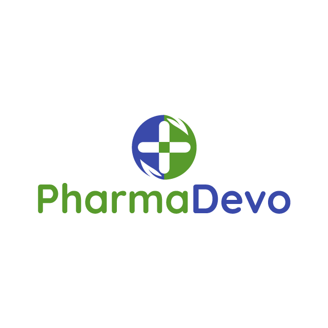PharmaDevo.com logo, a brandable .com business name for sale