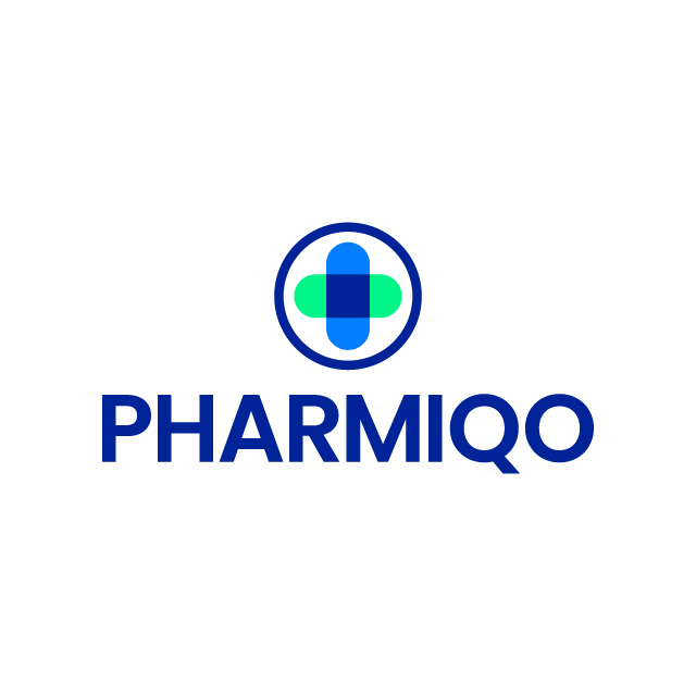 Pharmiqo.com logo, a brandable .com business name for sale