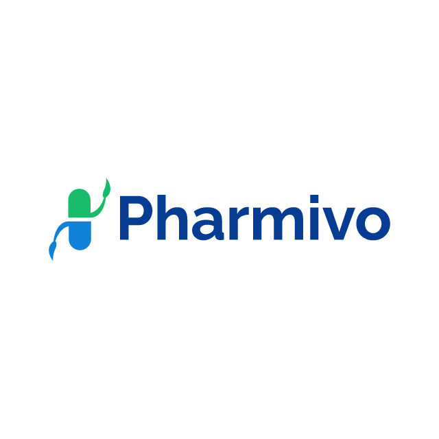 Pharmivo.com logo, a brandable .com business name for sale