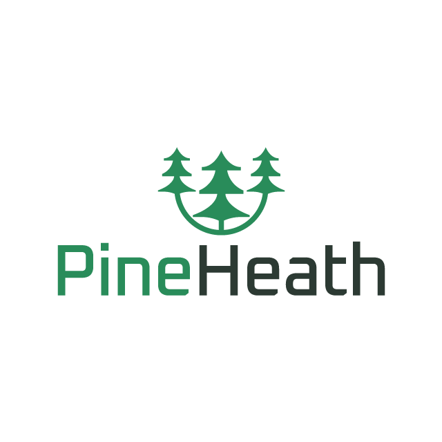 PineHeath.com logo, a brandable .com business name for sale