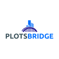 PlotsBridge.com logo, a brandable .com business name for sale