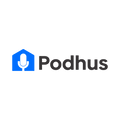 podhus.com logo, a brandable .com business name for sale