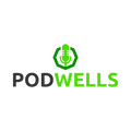 PodWells.com logo, a brandable .com business name for sale
