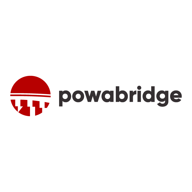 powaBridge.com logo, a brandable .com business name for sale