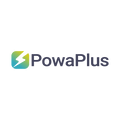 PowaPlus.com logo, a brandable .com business name for sale