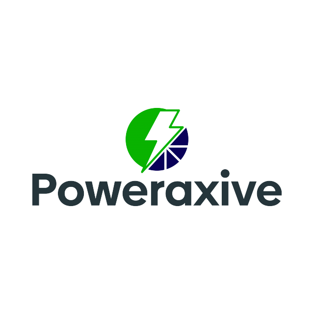 Poweraxive.com logo, a brandable .com business name for sale