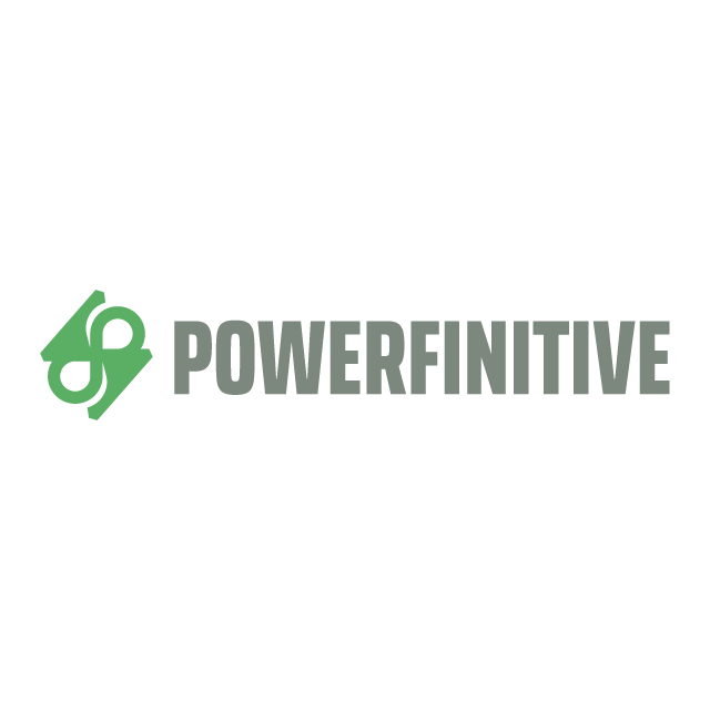 Powerfinitive.com logo, a brandable .com business name for sale