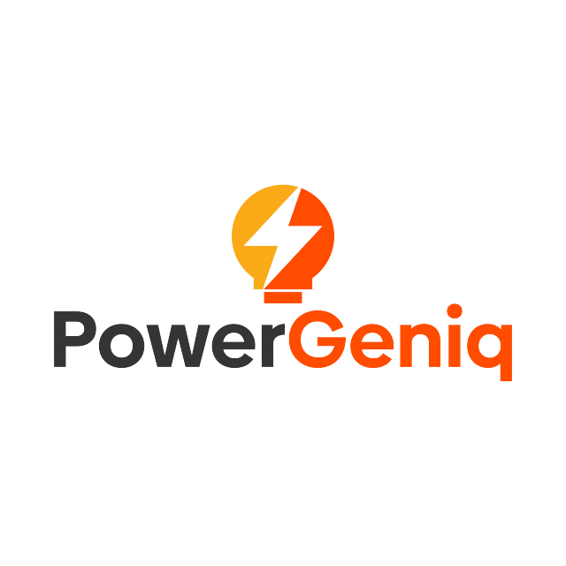 PowerGeniq.com logo, a brandable .com business name for sale