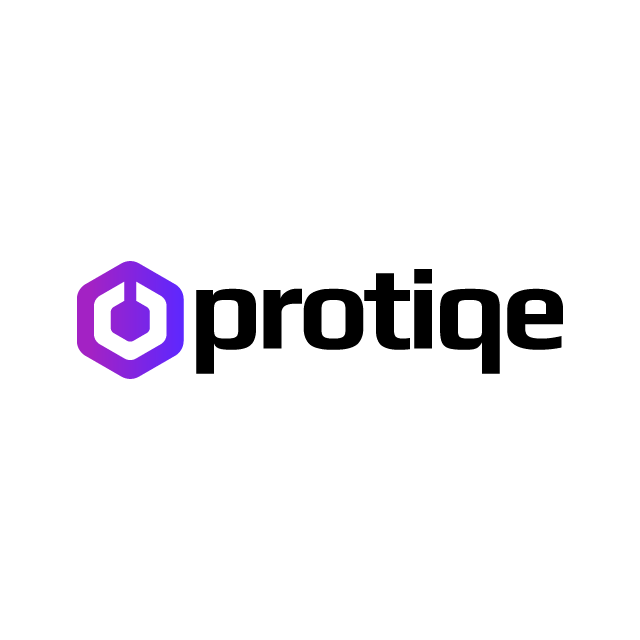 Protiqe.com logo, a brandable .com business name for sale