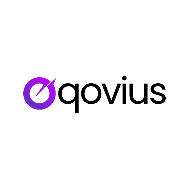 Qovius.com logo, a brandable .com business name for sale