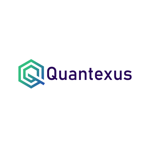 quantexus.com logo, a brandable .com business name for sale